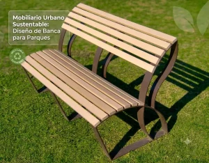 Bancas de plástico reciclado para parques y espacios públicos en México