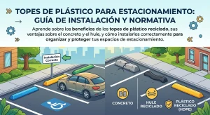 Topes de plástico para estacionamiento