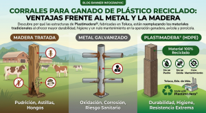 Corrales para ganado de plástico reciclado